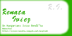 renata ivicz business card